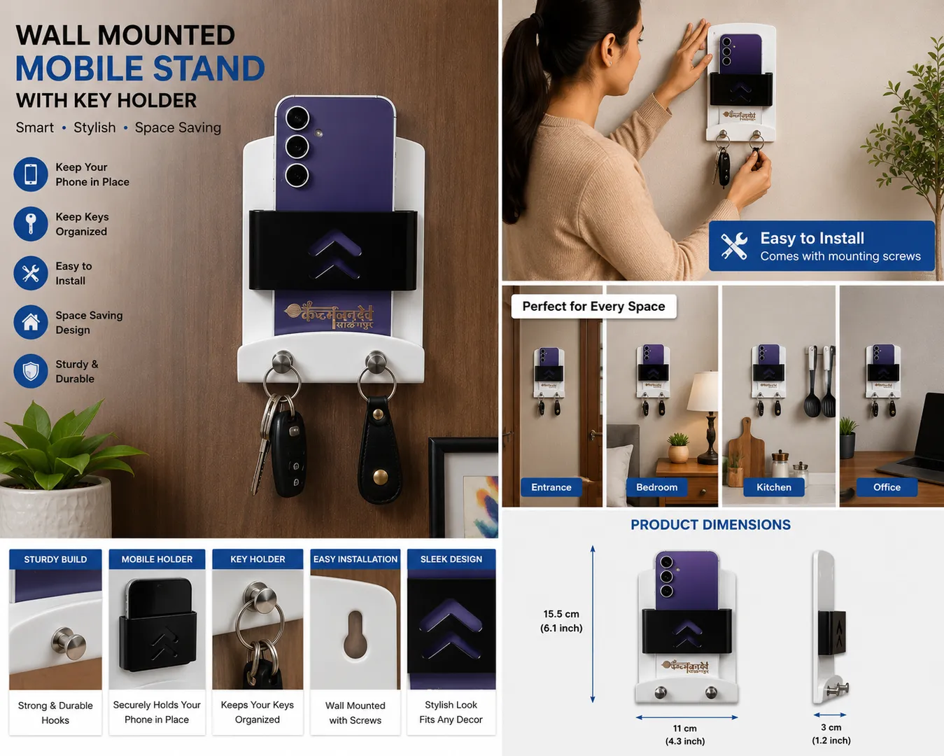 acrylic mobile stand with key stand