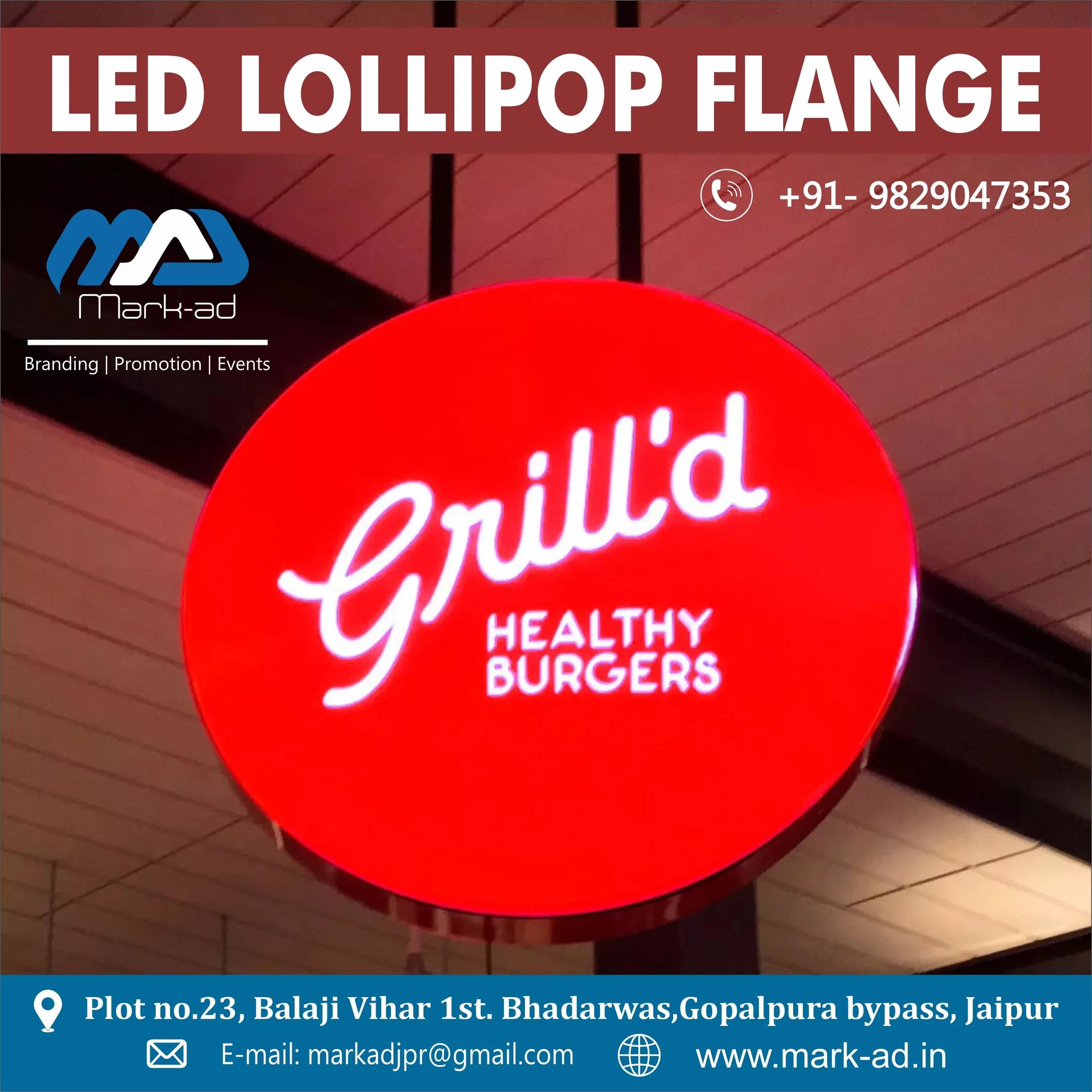 Best LED Lollipop Flange Branding in Jaipur Rajasthan