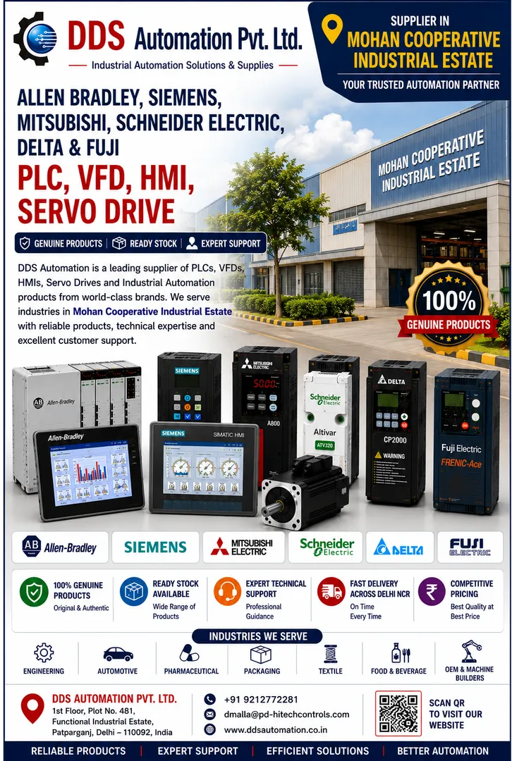 ALLEN-BRADLEY PLC, VFD, HMI & Servo Drive Supplier in Mohan Cooperative Industrial Estate