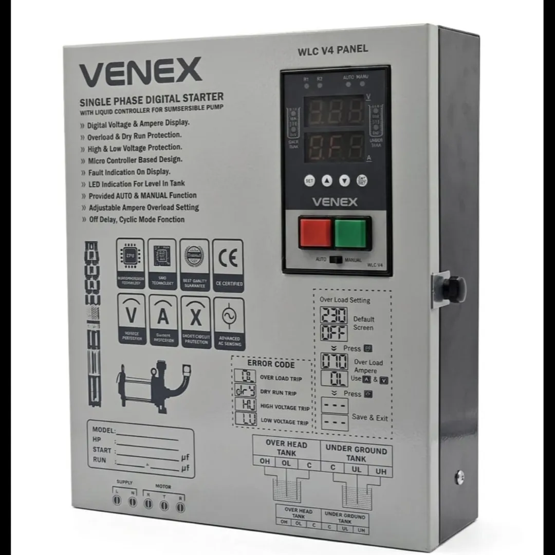 SINGLE PHASE SUBMERSIBLE PUMP CONTROL PANEL