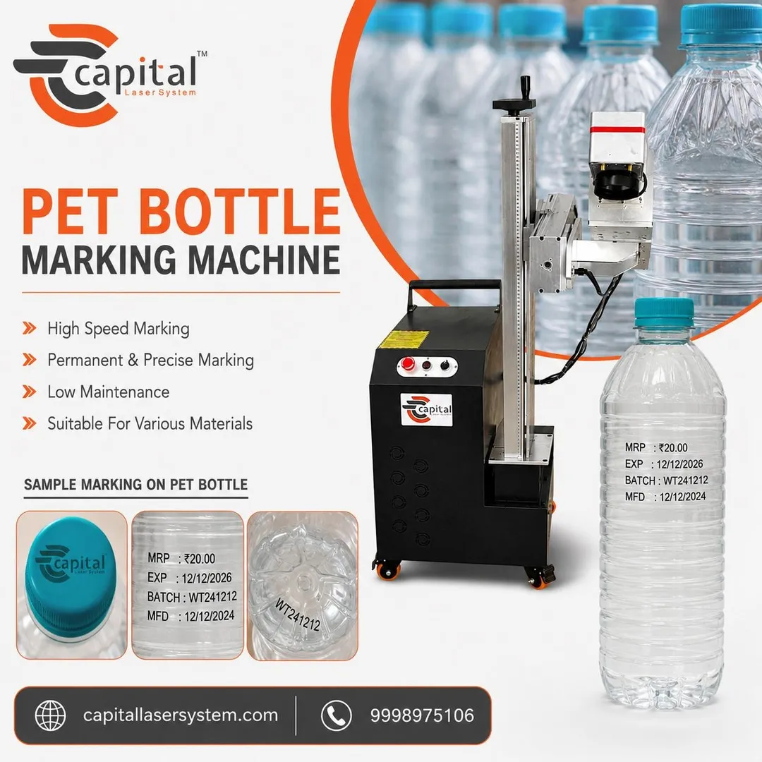 PET BOTTLE LASER MARKING MACHINE