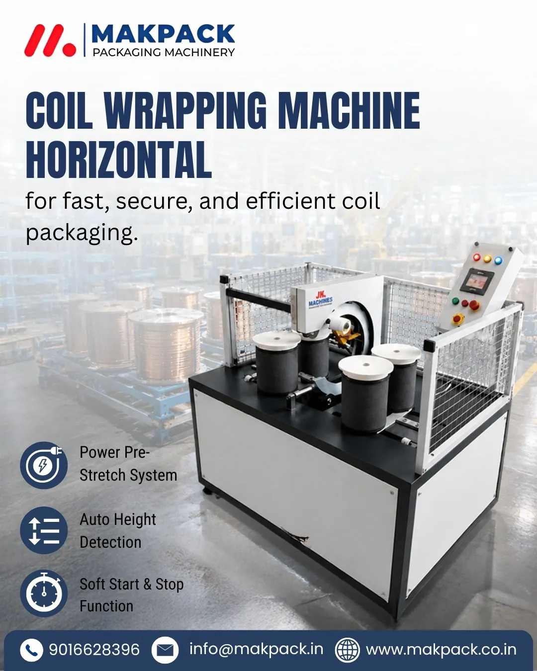 Top 10 Coil Wrapping Machine Manufacturer from Ahmedabad | MAK PACK MACHINERY
