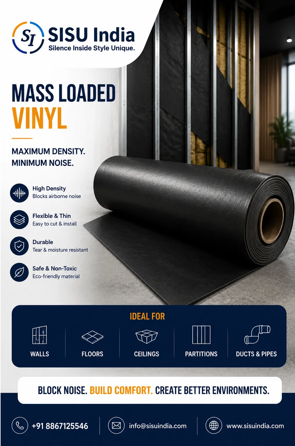 Mass Loaded Vinyl (MLV) In Bangalore : A Smarter Approach to Noise Control