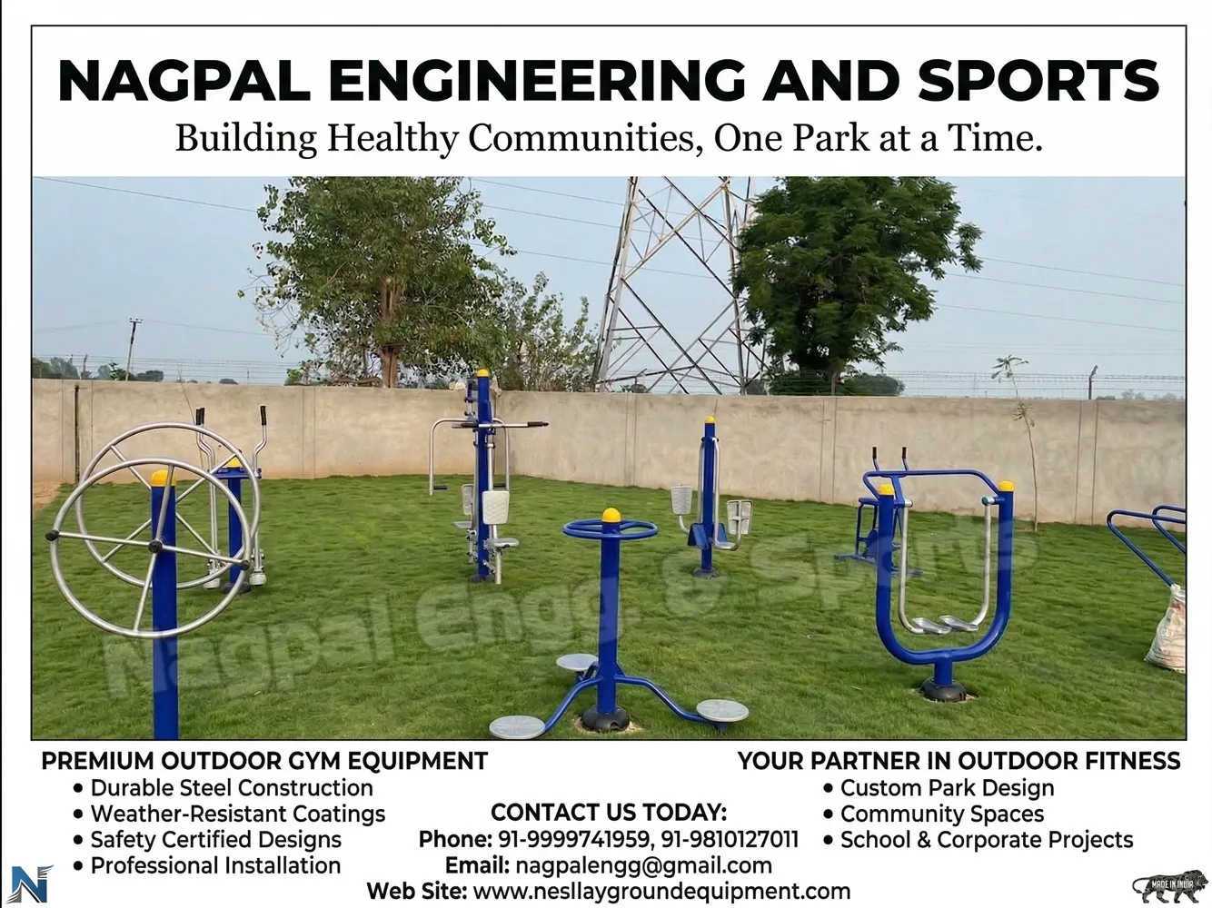 Nagpal Engineering and Sports | Best Park Playground and Gym Equipment Manufacturer in Faridabad