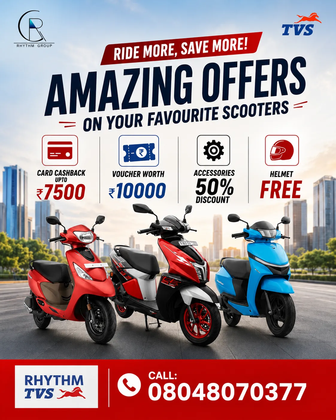 Rhythm TVS Hinjewadi – Introduction
Rhythm TVS is an authorized TVS dealership in Hinjewadi, Pune, ...