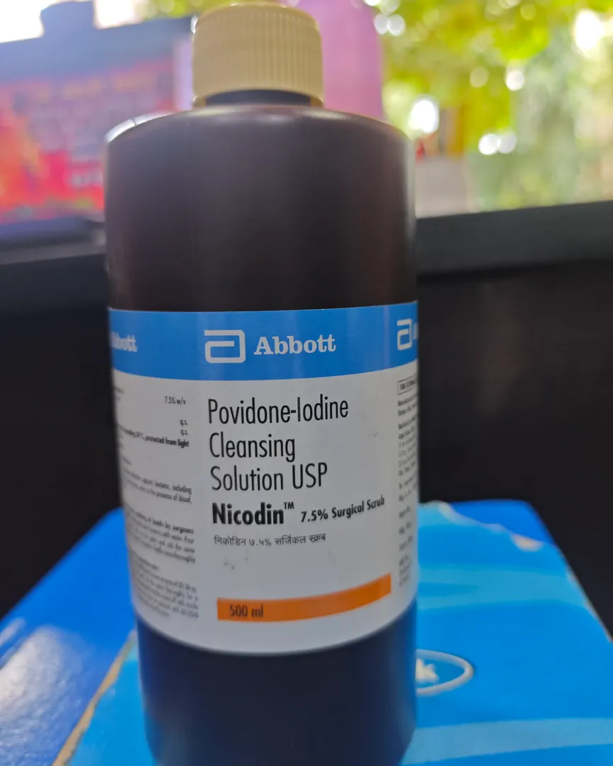 Abbott Solution Nicodin 7.5%Surgical Scrub Available in Kalwa West Thane