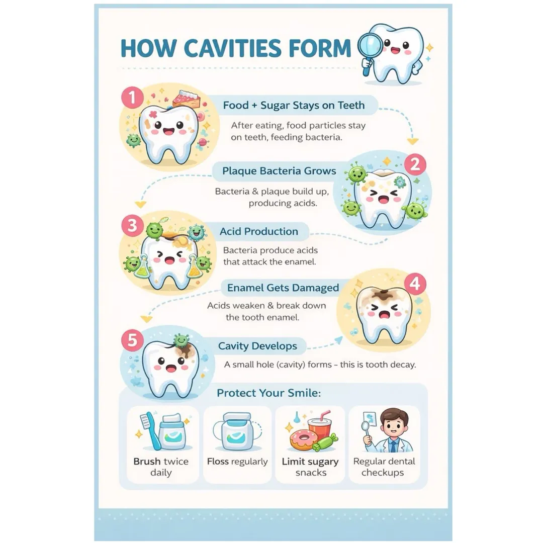 How Cavities Form & And Simple Ways to Prevent Them!