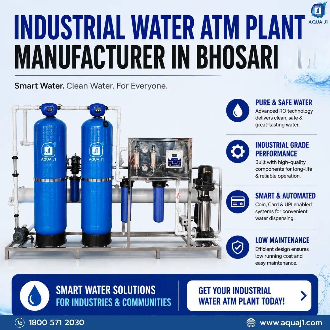 Industrial Water ATM Plant Manufacturer in Bhosari | Aqua J1 Technologies