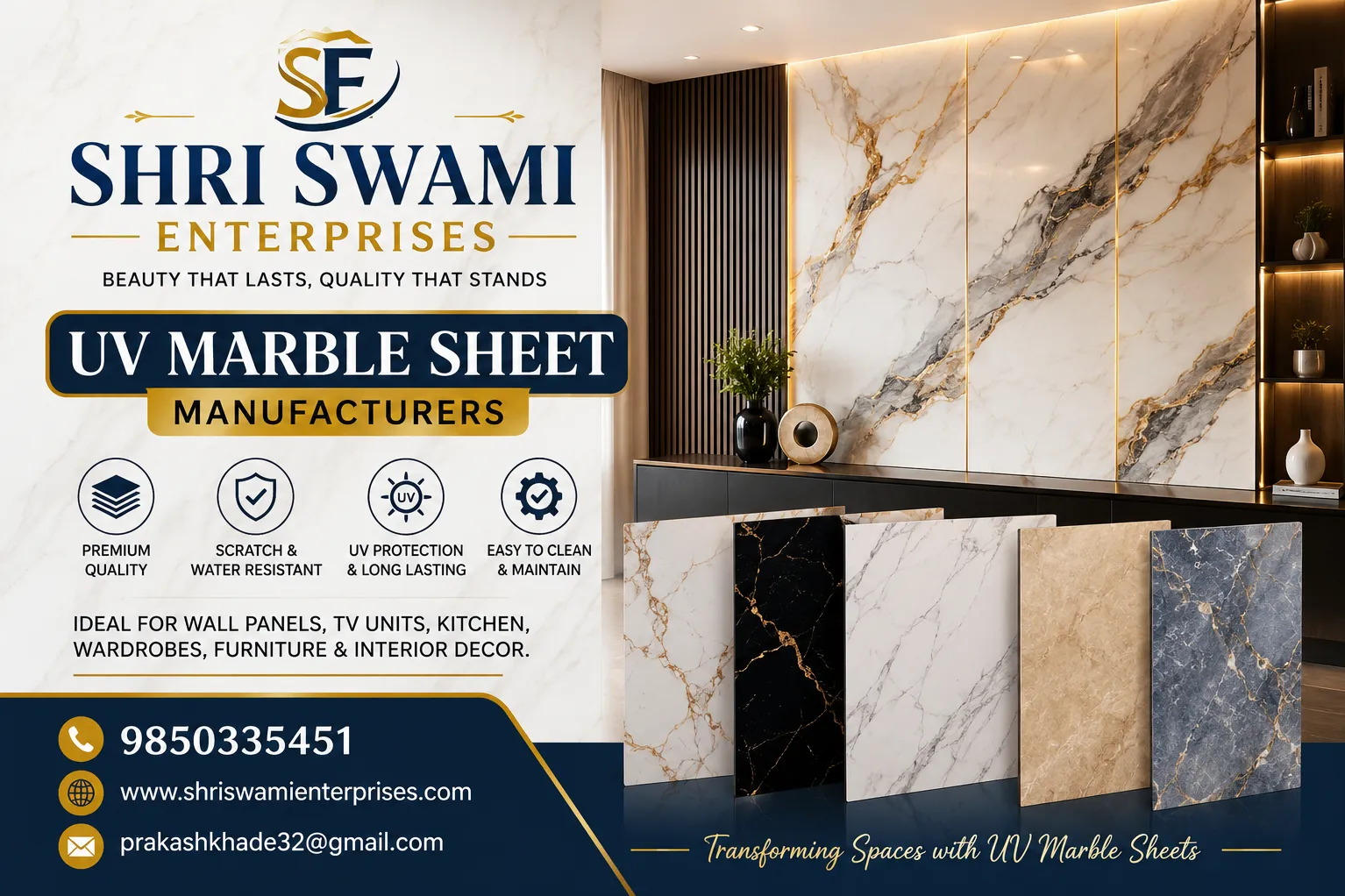 UV Marble Sheet Manufacturers in Nagpur – Shri Swami Enterprises