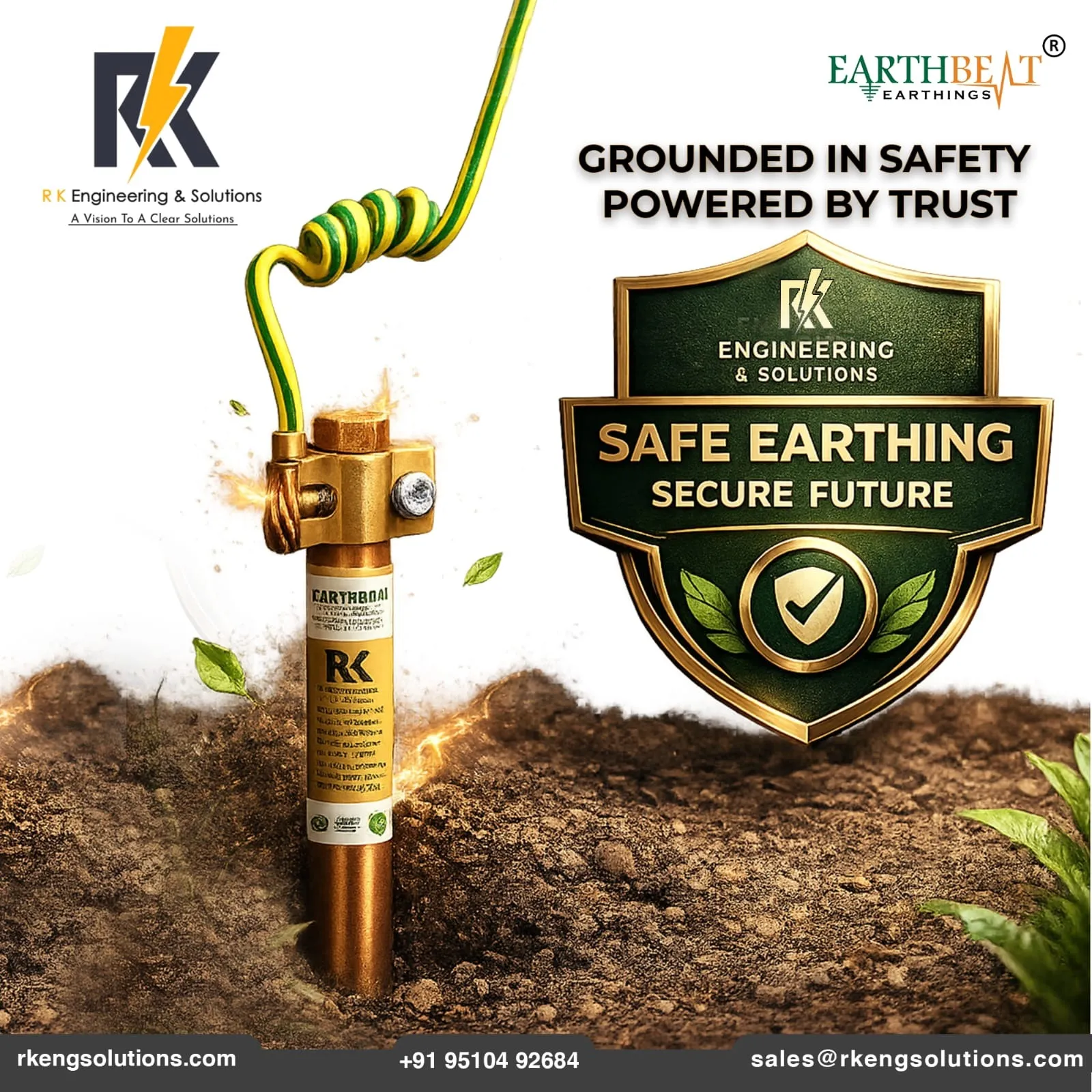 Top 5 Earthbeat Earthing Solutions Manufacturer in Ahmedabad | RK Engineering & Solutions