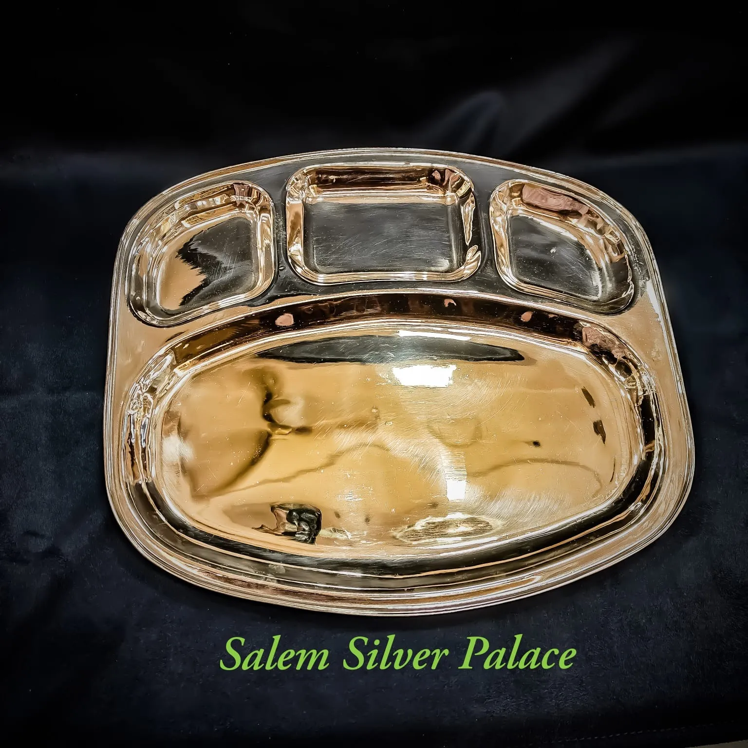 Silver Tiffin Plates - wt 500gms - Hand Crafted Traditional Silver Articles - SSP 6382456939
For Mo...