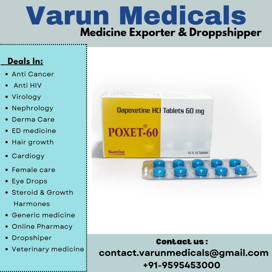 Dapoxetine HCI Tablets Supplier, Dealer, Exporter