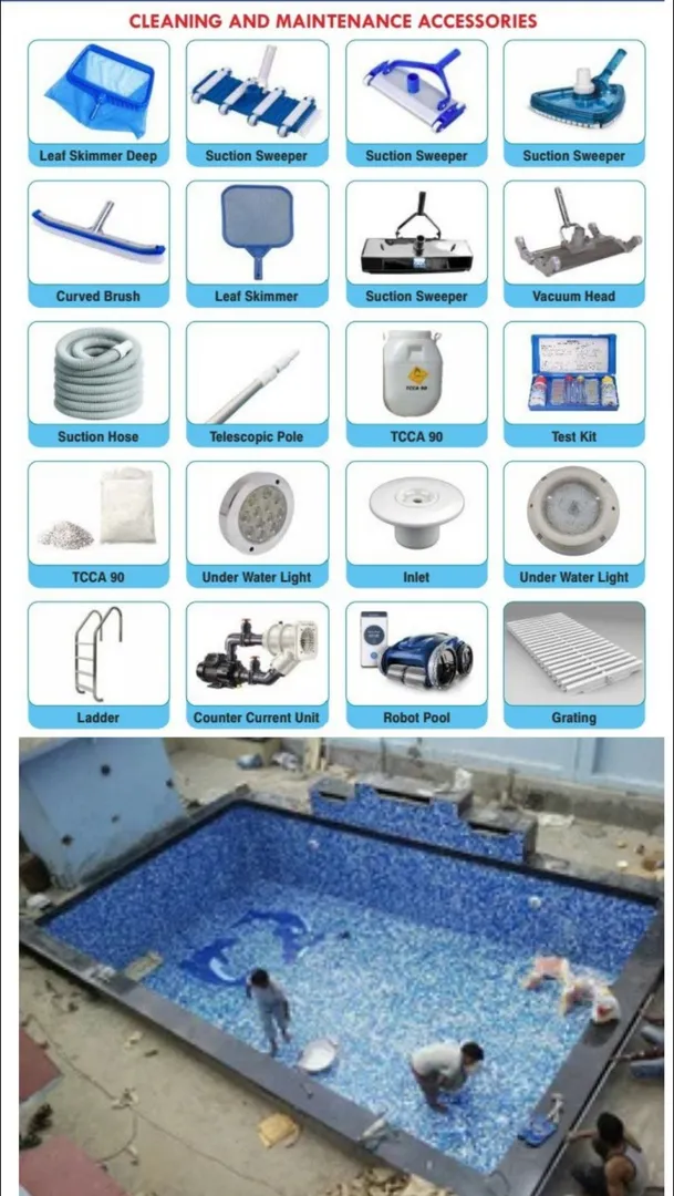 Complete Swimming Pool Cleaning Kit & Maintenance Accessories