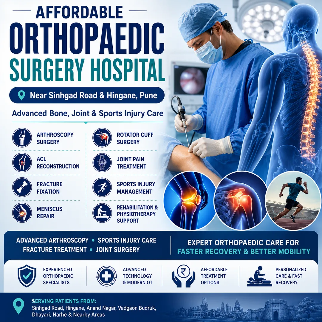 Affordable Orthopaedic Surgery Hospital near Sinhgad Road, Hingane, Pune
