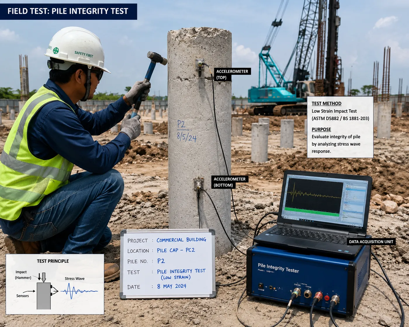 Field Test: Pile Integrity Test in Nagpur for Safer Deep Foundation Performance