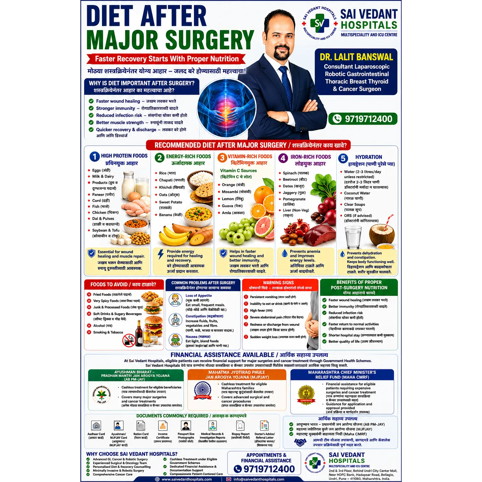 Diet After Major Surgery (मोठ्या शस्त्रक्रियेनंतरचा आहार) For Faster Recovery