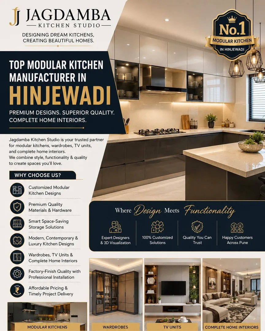 Jagdamba Kitchen Studio – Top Modular Kitchen Manufacturer in Hinjewadi, Pune