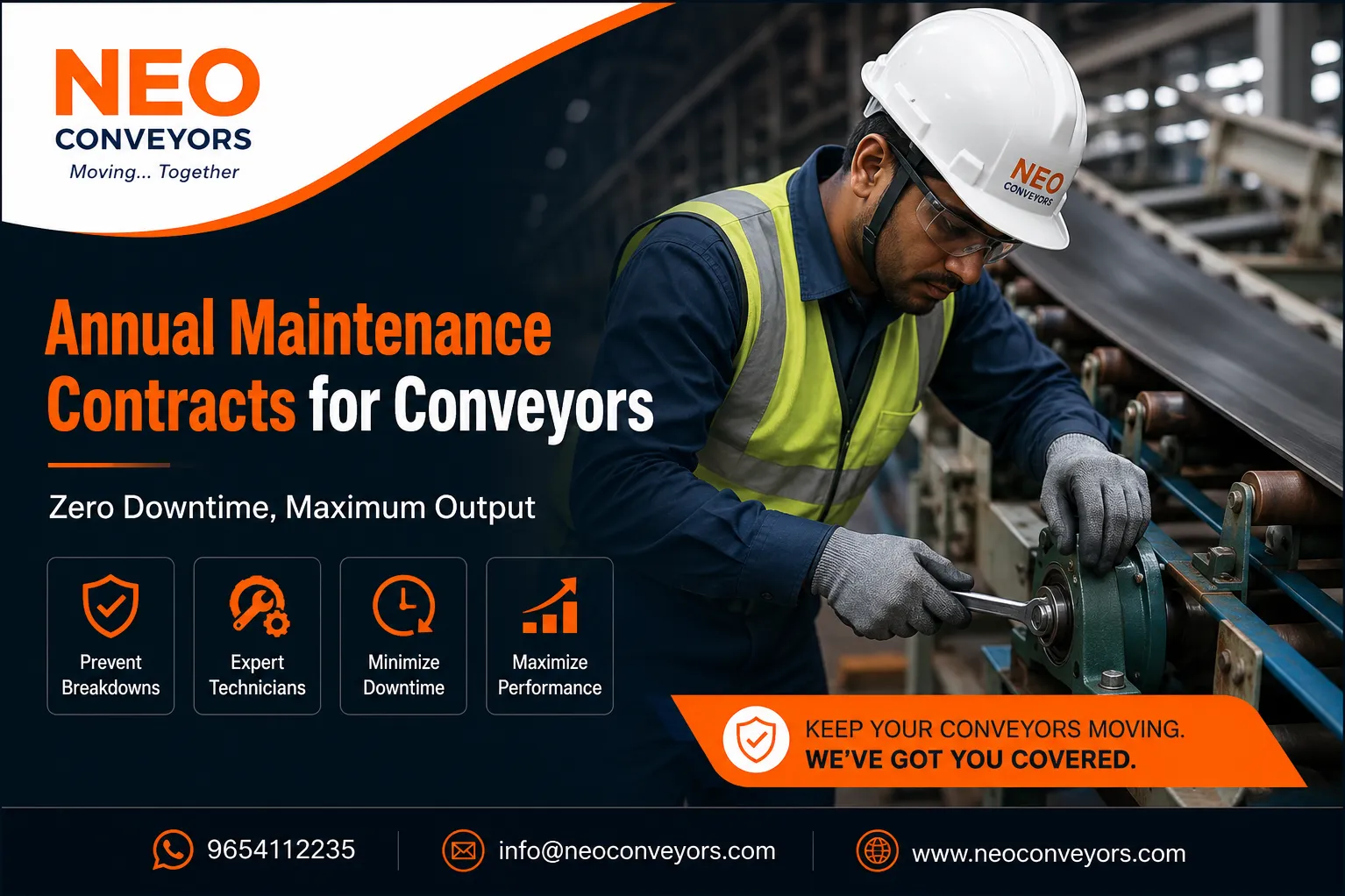 Annual Maintenance Contracts for Conveyors - Zero Downtime, Maximum Output | Neo Conveyors