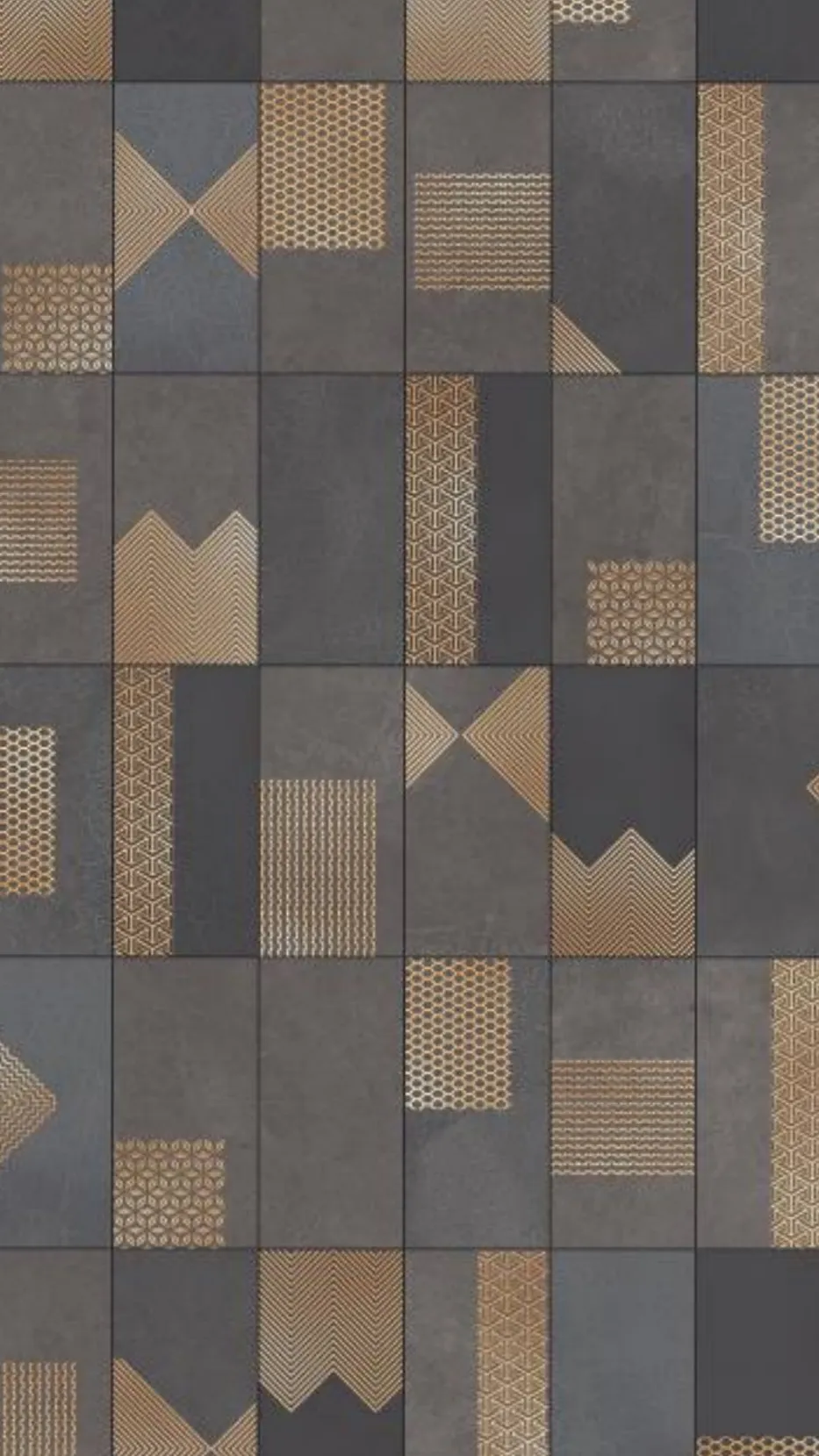 KAG TILES 4X2 MATT FINISH WALL TILES "GOLDEN GREY DECOR"