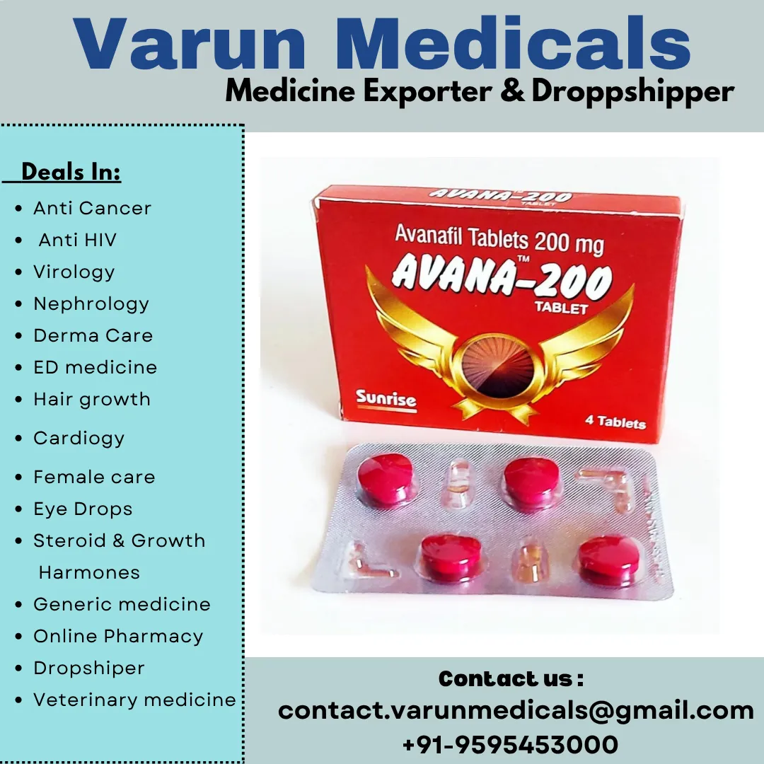 Avanafil Tablets Supplier, Dealer, Exporter