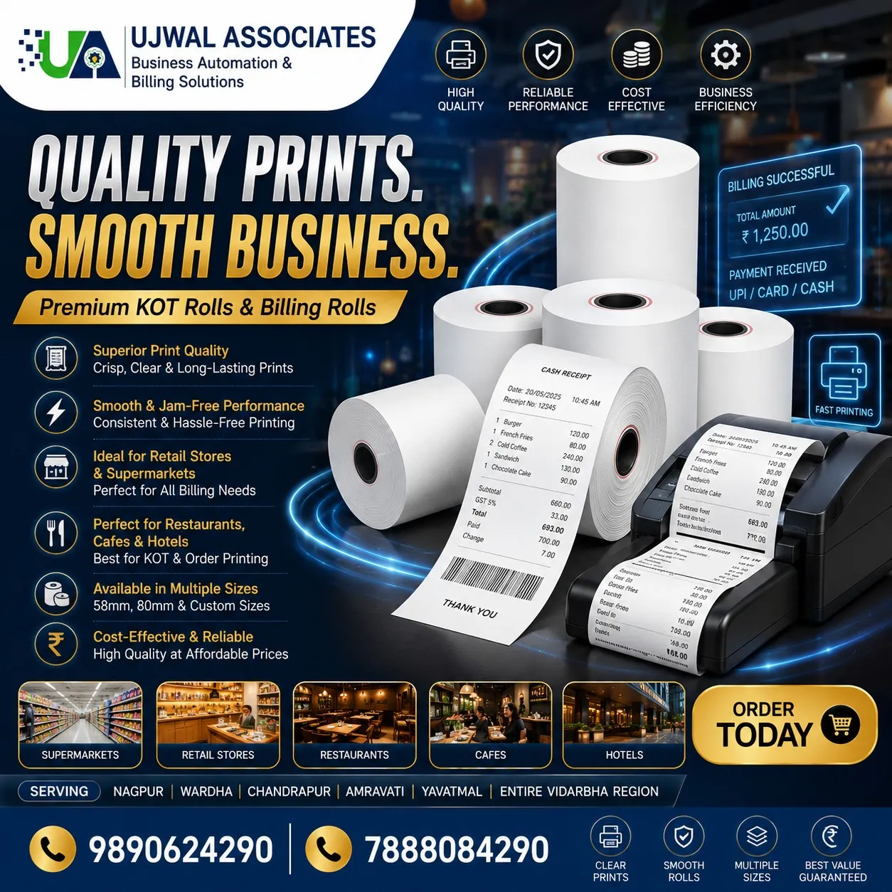 π§Ύβ¨ Billing Rolls Supplier in Nagpur β Ujwal Associates β¨π§Ύ
