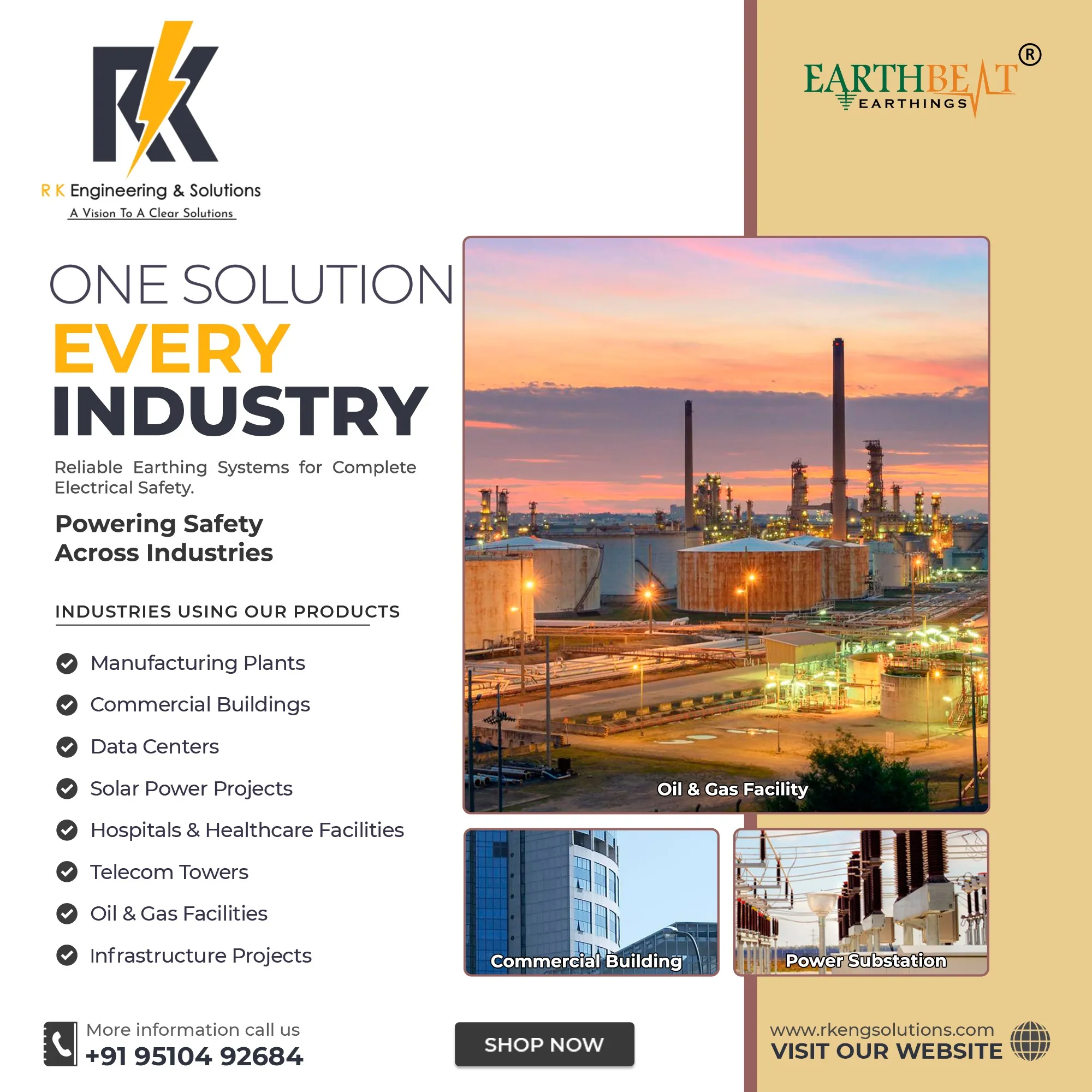 Industrial Earthing Solutions Manufacturer in Ahmedabad | R K Engineering & So