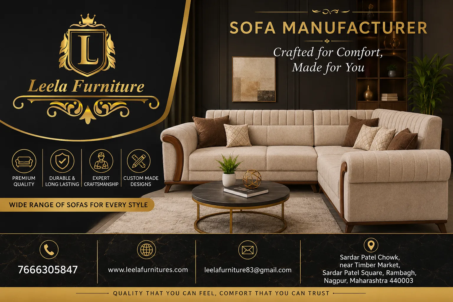 Sofa Manufacturer in Nagpur – Leela Furnitures