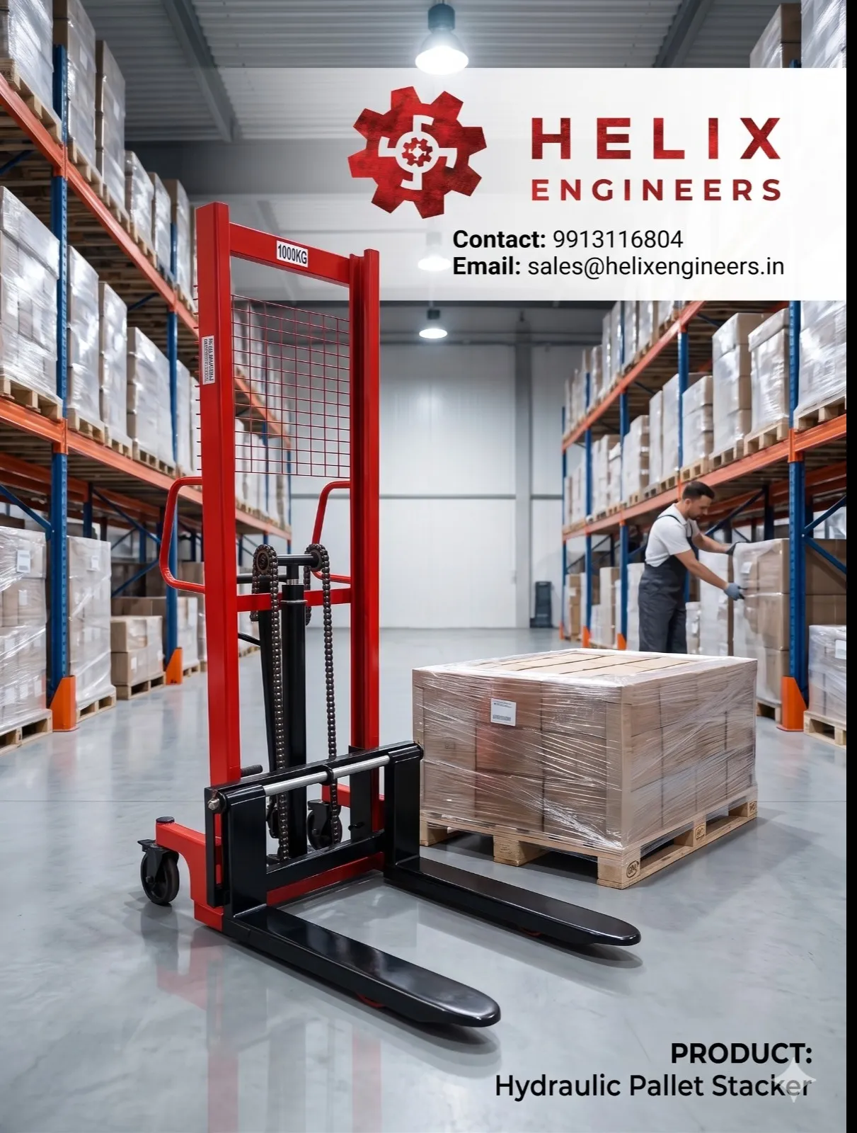 Hand Operated Hydraulic Stacker