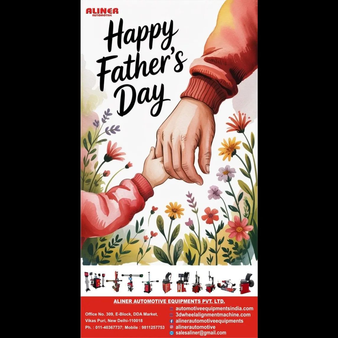 Aliner Automotive Equipment's Team Wishing you Happy Father's Day