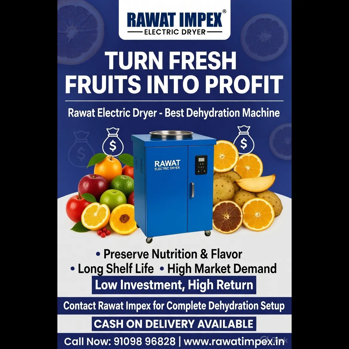Rawat Impex Indore – Premium Fruit & Vegetable Drying Machines Manufacturer in India