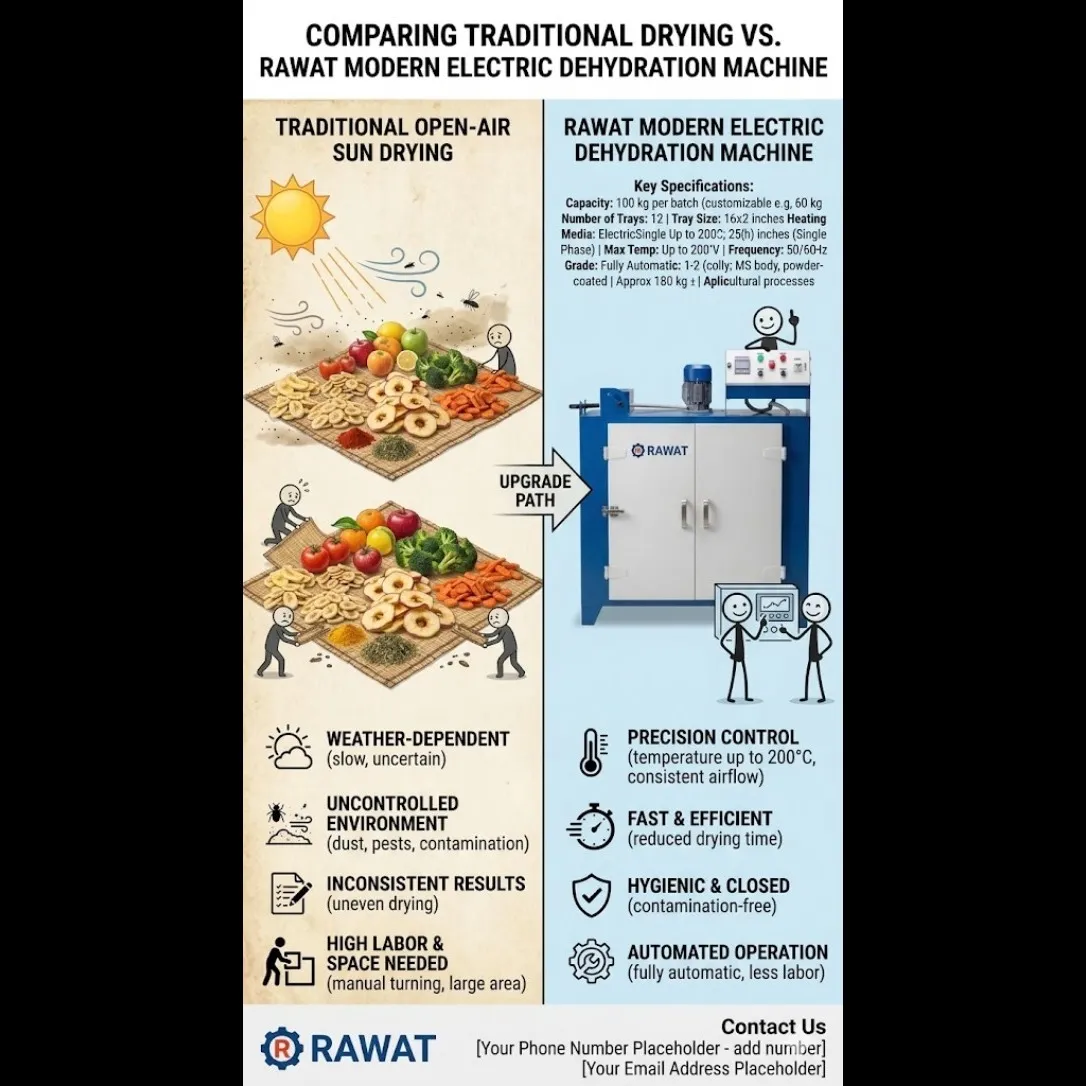 Comparing Traditional Drying vs. Modern Electric Dehydration Which One is Better for Farmers & Food