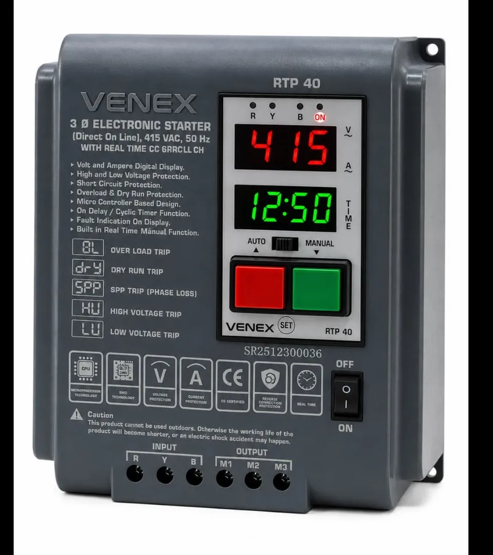 RTC WITH THREE PHASE DOL STARTER (DIRECT ONLINE STARTER)