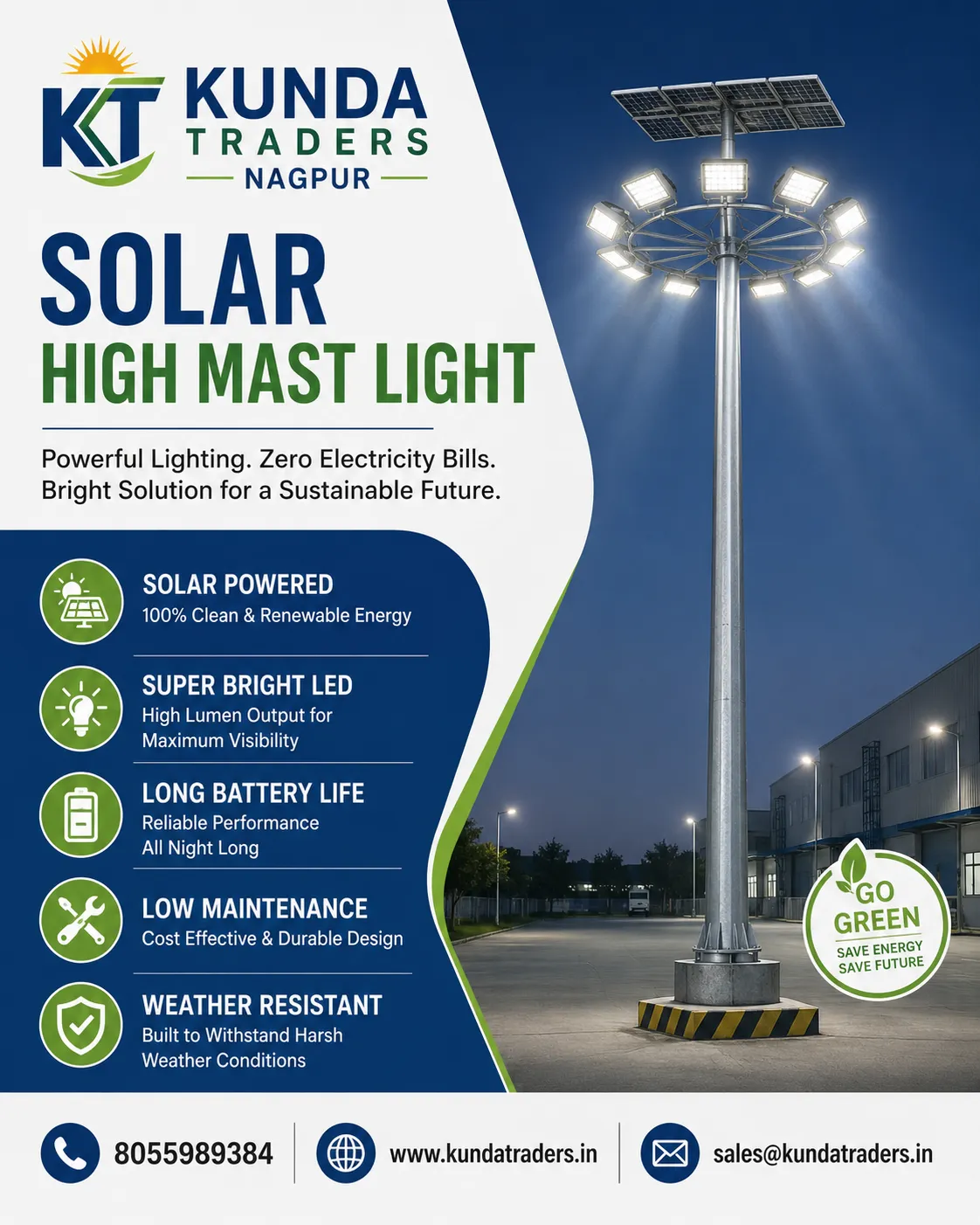 Solar High Mast Light – Kunda Traders Nagpur
