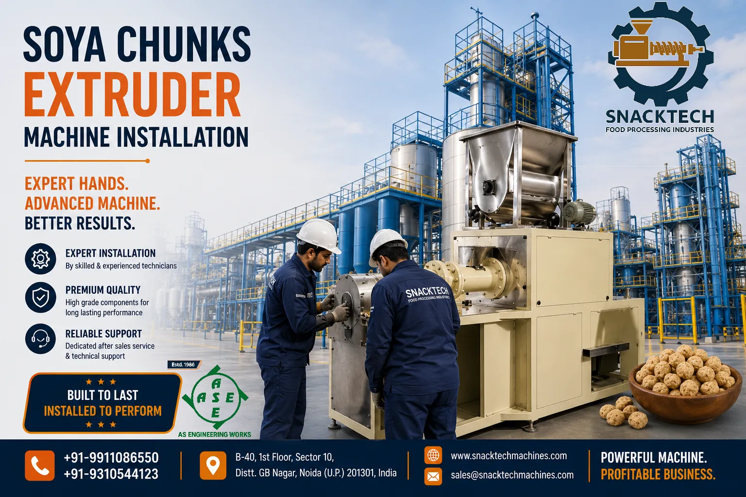 Soya Chunks Machine Manufacturer In Greater Noida