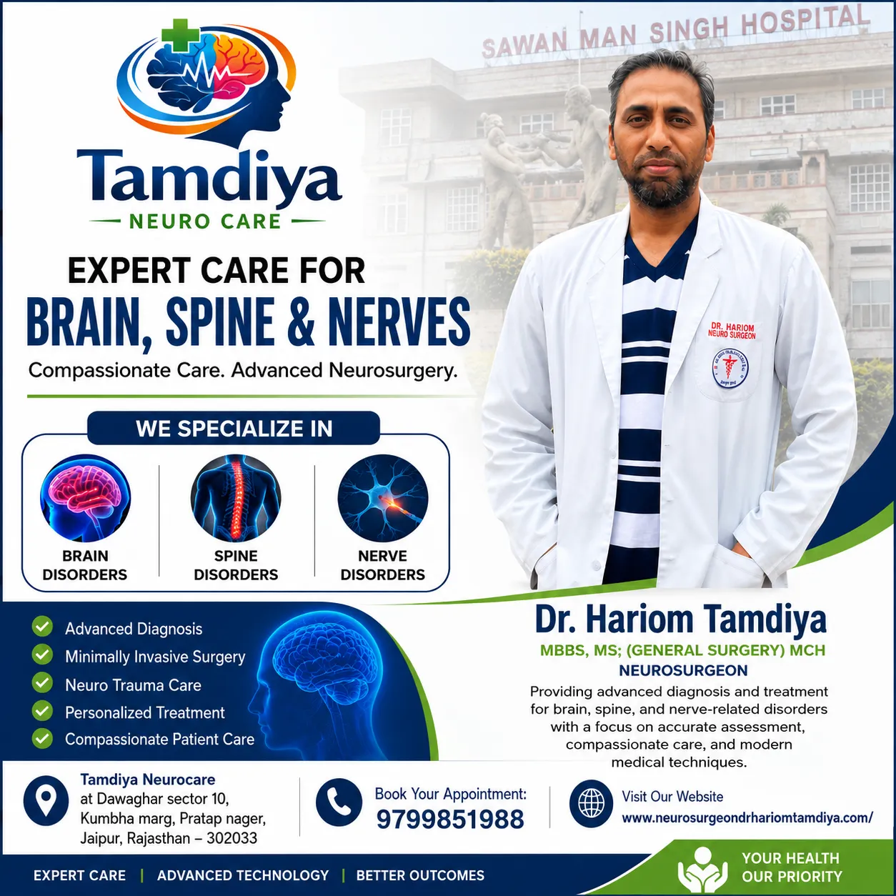Best Neurosurgeon in Pratap Nagar Jaipur – Dr. Hariom Tamdiya