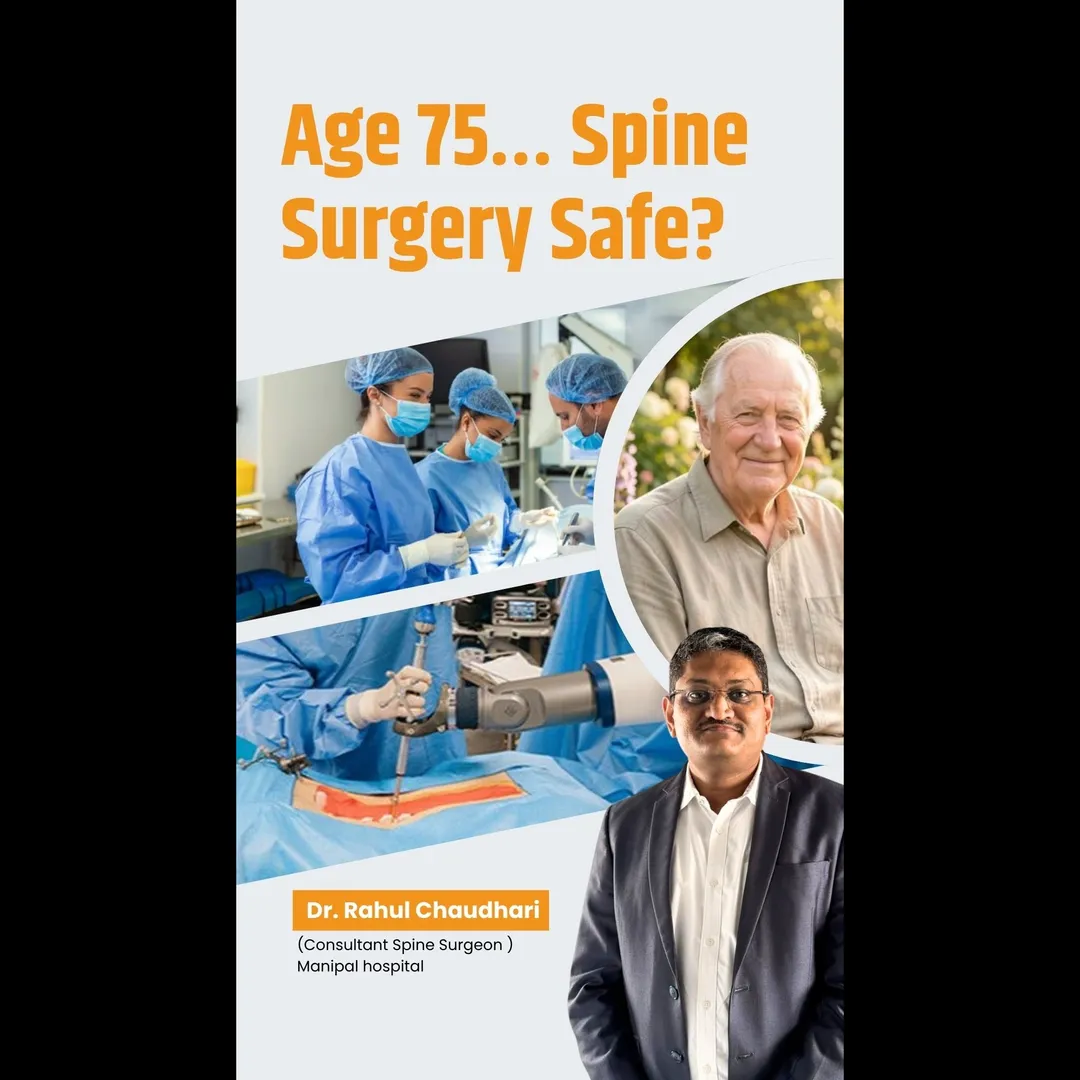 People believe that spine surgery after the age of 75 is unsafe, but age alone is not the deciding f...