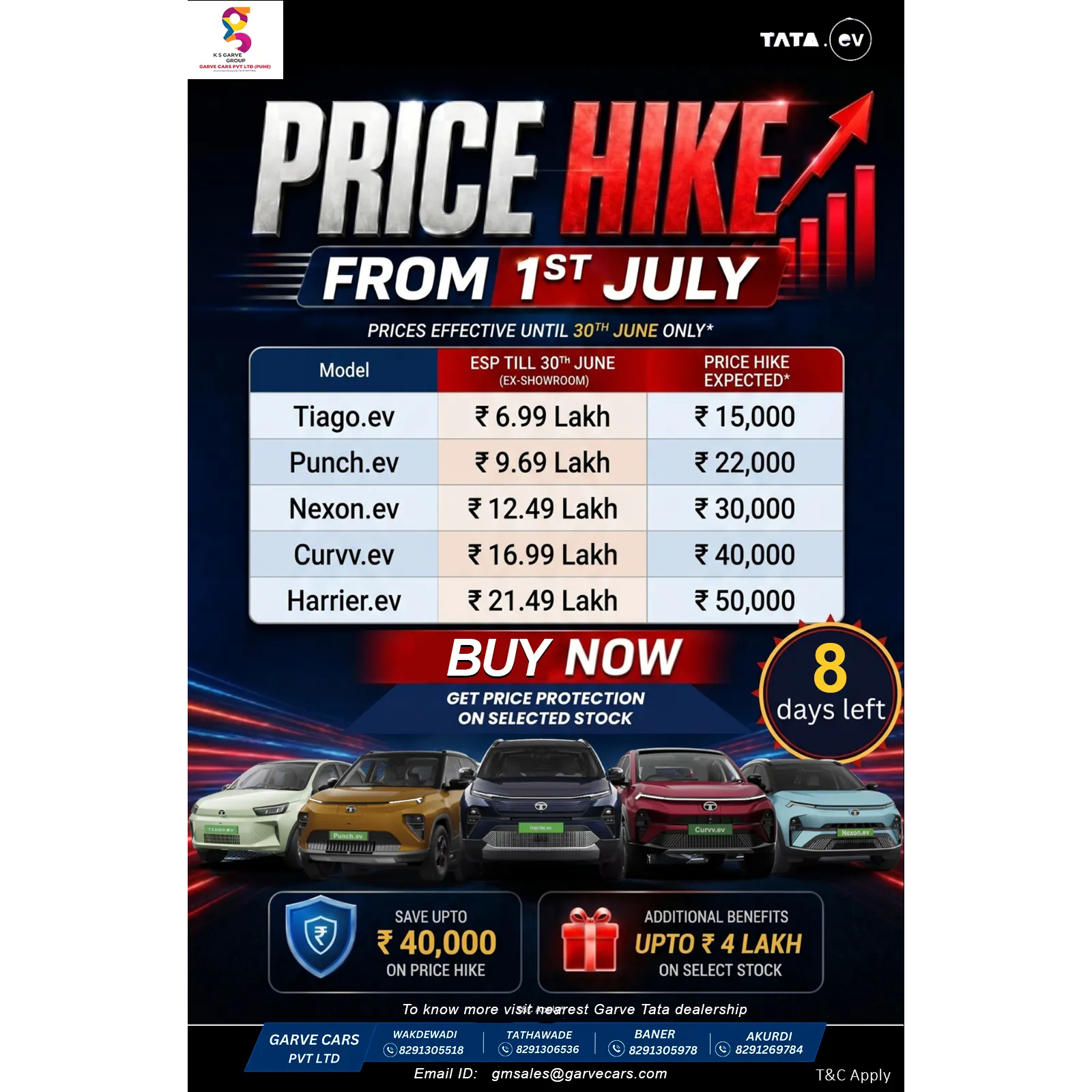 ⚡ Price Hike Alert! Don't Miss the Current EV Prices! 🚗🔋*
📢 *TATA.ev prices are increasing from ....