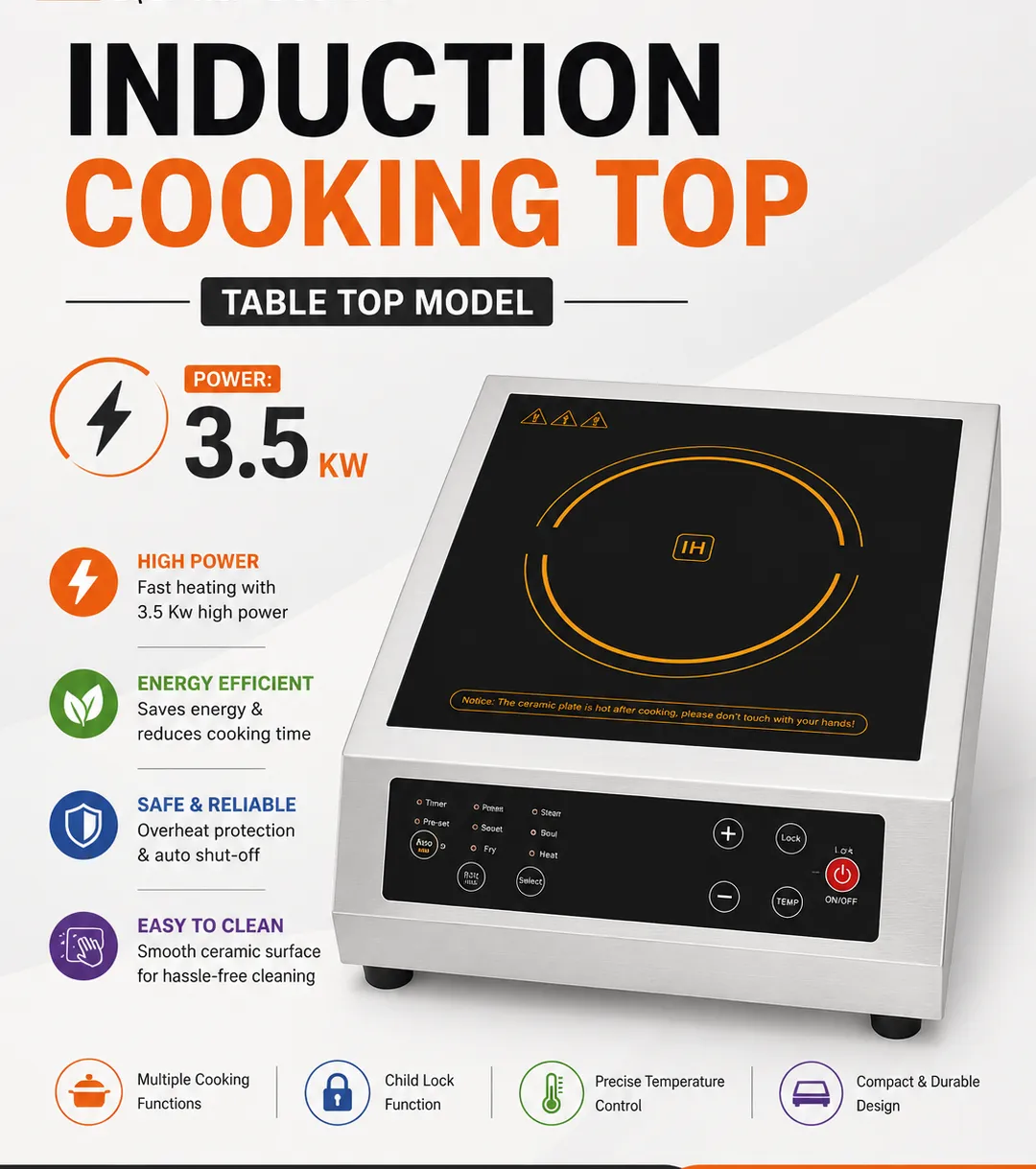 Induction Cooking Top – Table Top Model in Coimbatore