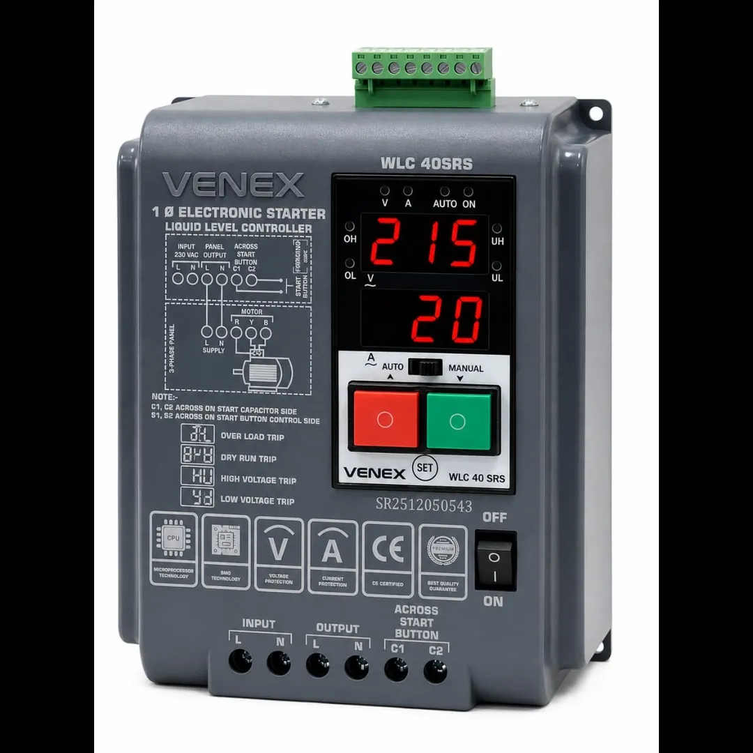 DIGITAL WATER LEVEL CONTROLLER FOR SINGLE PHASE SUBMERIBLE CONTROL PANEL