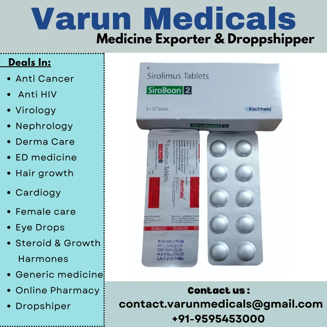 Sirolimus Tablets Supplier, Dealer, Exporter