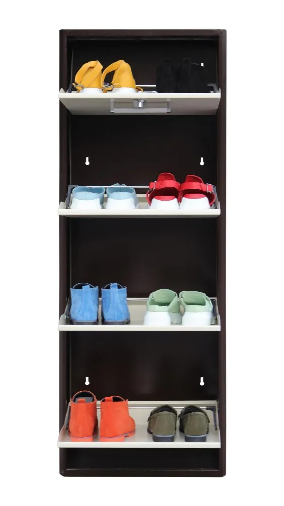 Metal 4 Shelves Wall Mounted Shoe Rack in Pimpri-Chinchwad – Maximum Storage, Minimum Space
