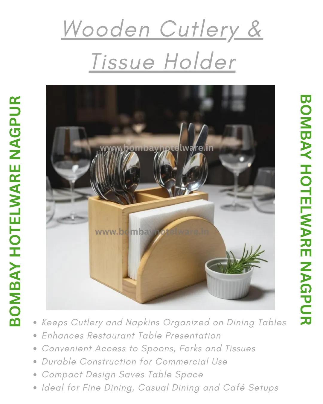 Restaurant Table Organizer with Spoon, Fork and Napkin Stand | Restaurant Table Caddy in Nagpur