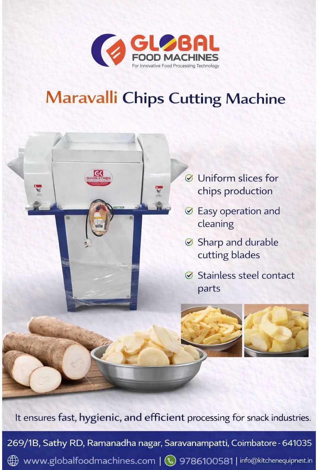 Maravalli Chips Cutting Machine in Coimbatore