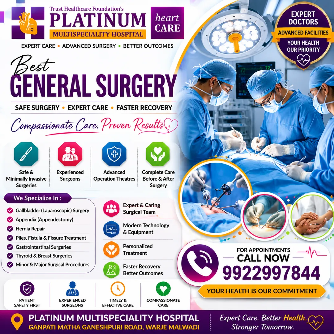 A leading general surgery hospital near FC Road