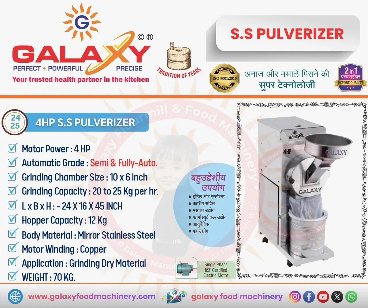 Pulverizer Machine Manufacturer in Haldwani – Reliable Grinding Solutions for Food Processing Indust
