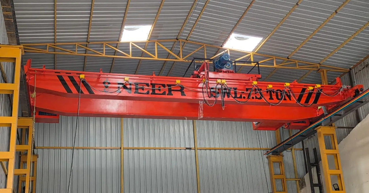 NEER INDUSTRIES Successfully Installs 7.5 Ton Double Girder EOT Crane at Yogi Enterprise, Navsari