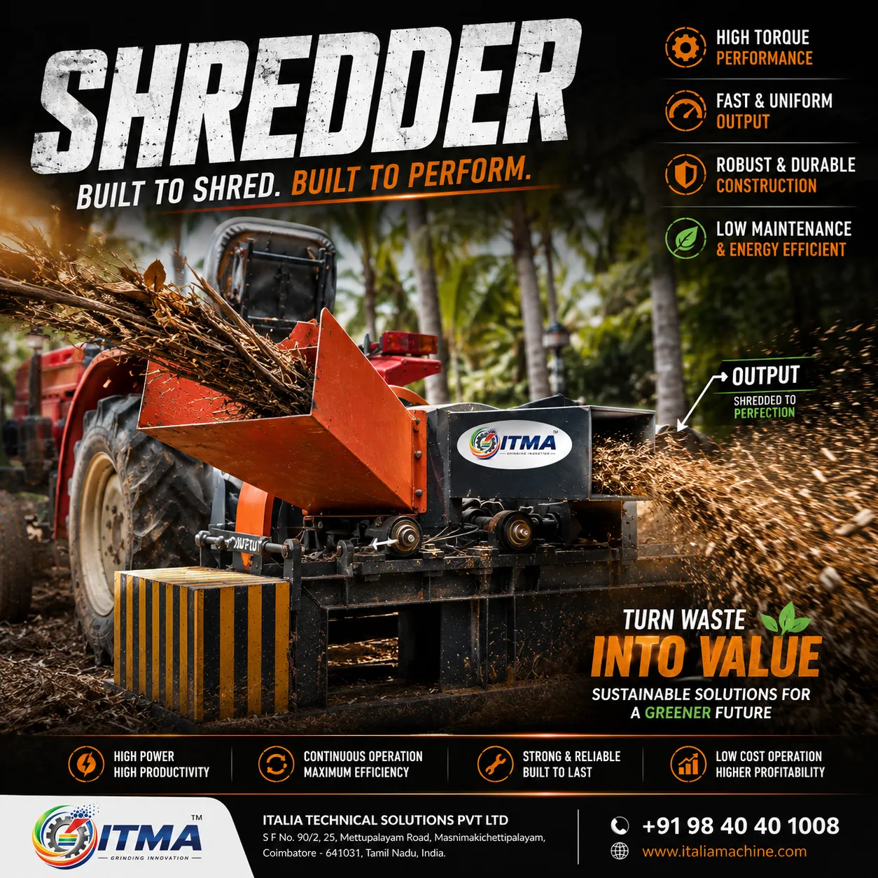Turning Agricultural Waste into Value: The Power of ITMA's Tractor-Mounted Shredder