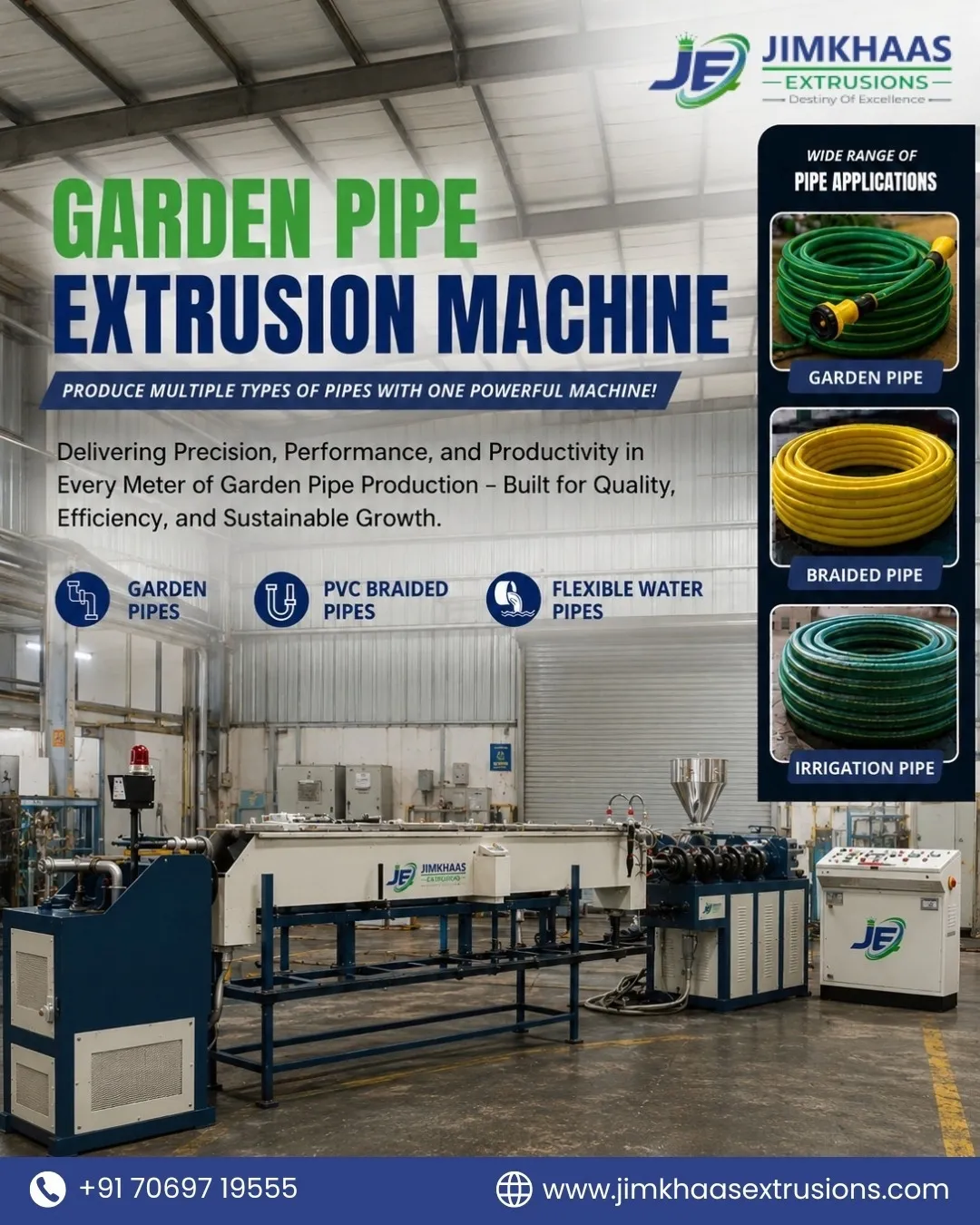 Garden Pipe Extrusion Machine Manufacturers | Jimkhaas