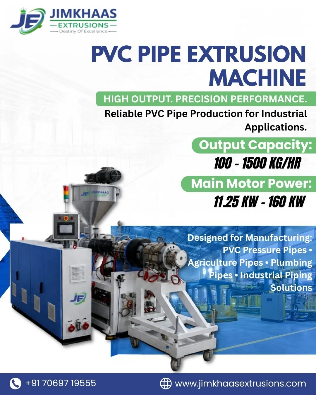 PVC Pipe Extrusion Machine Supplier – Jimkhaas Extrusions