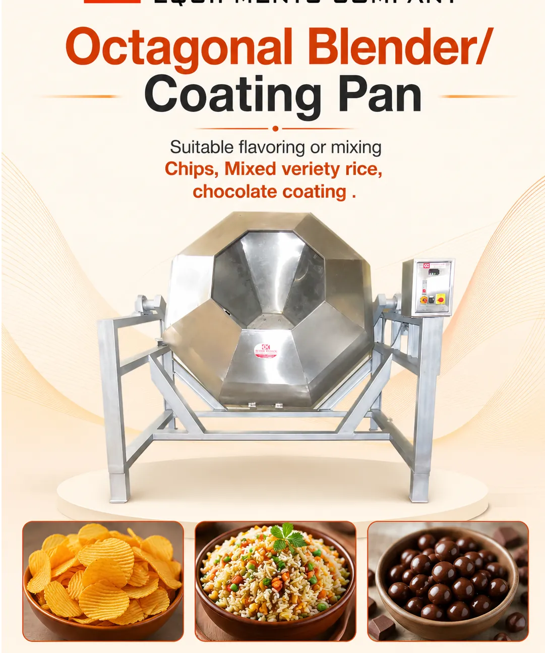 Octagonal Blender/ Coating Pan Machine in Coimbatore